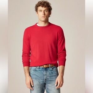 Lorenzoni made in Italy pink crewneck pullover sweater men XL